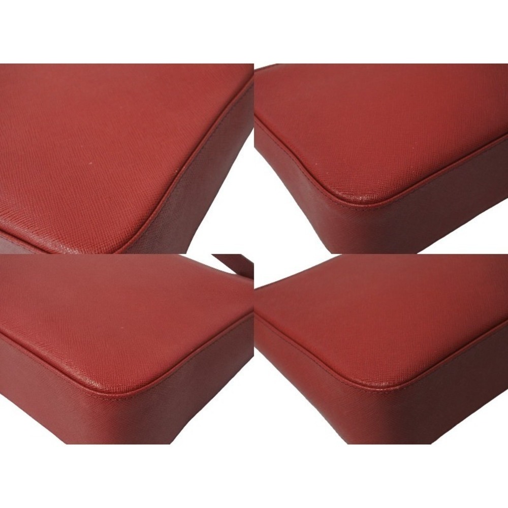 BURBERRY Nova Check shoulder bag logo red leather - Picture 8 of 9